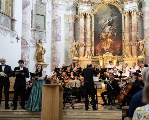 Konzertchor Münster, SängerInnen des Madrigalchors München, Kammerorchester Dieter Sauer, Dirigent Franz Brandel